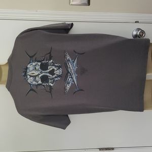 Columbia PFG Skull Fish Shirt Size L